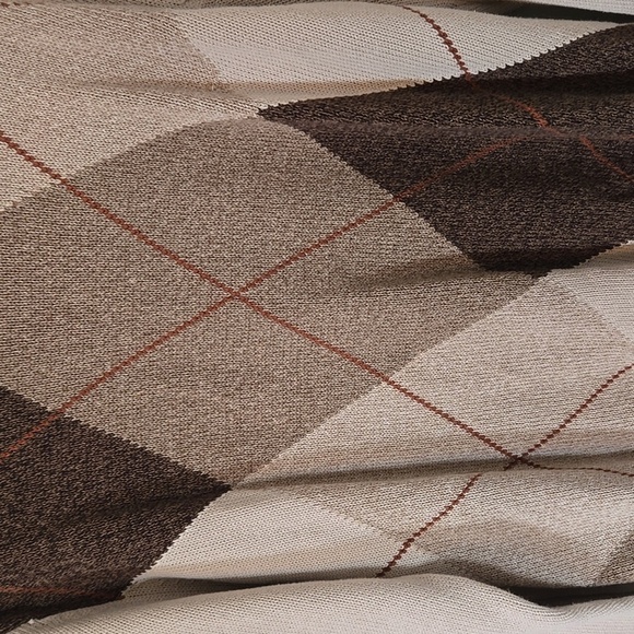 Dockers | Tan & Brown Argyle Print Grandpa Sweater Size Large - Picture 4 of 8